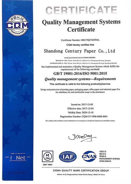 Certificado de calidad