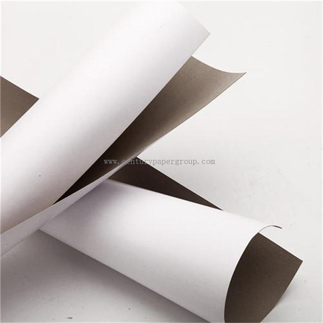 Tablero triplex de papel de cartón blanco de 250 g/m² y reverso dúplex