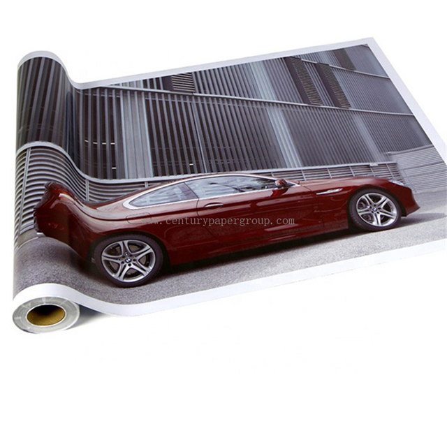 Etiqueta engomada blanca imprimible del PVC del vinilo 100mic del vinilo autoadhesivo brillante alto solvente de Eco blanco