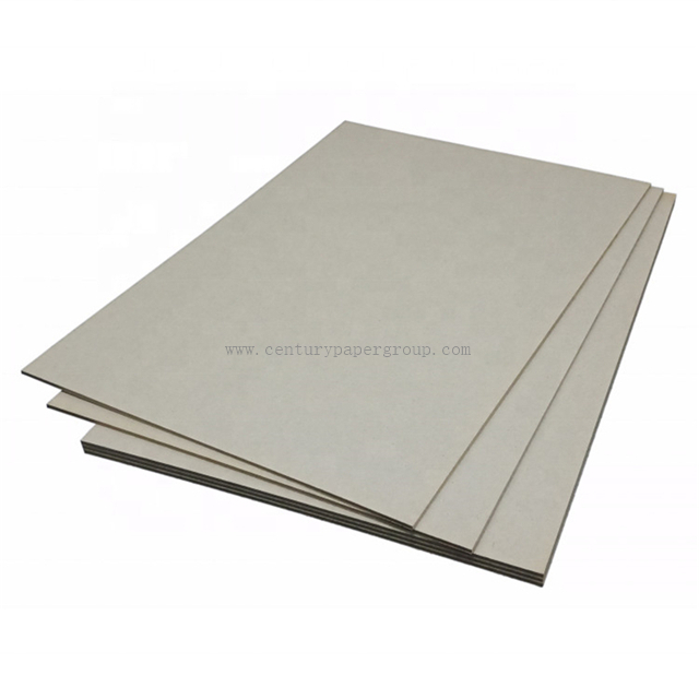 Aglomerado gris 1200g 1250g Tipo de papel de tablero gris Papel de tablero gris especial para caja de embalaje